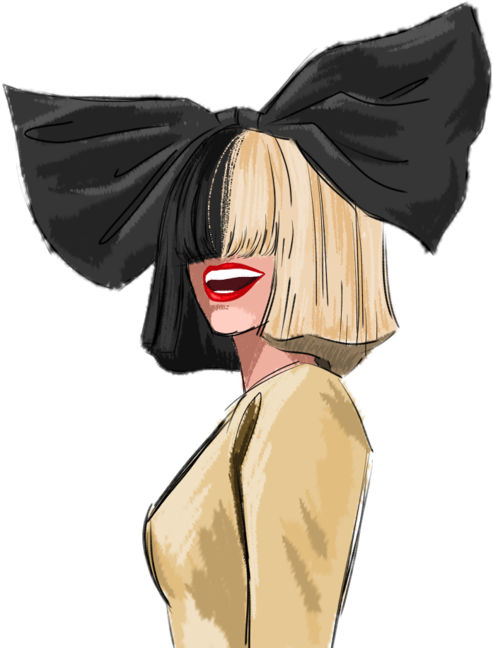 Певица Sia мульт. Sia певица арт. Sia Постер. Sia портрет.